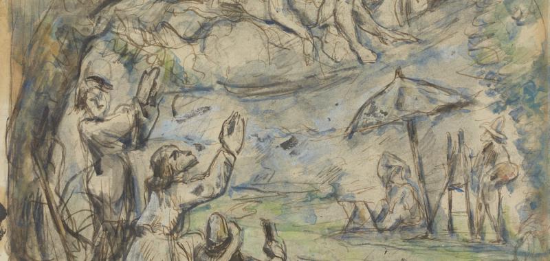 The Apotheosis of Delacroix. Paul Cézanne.