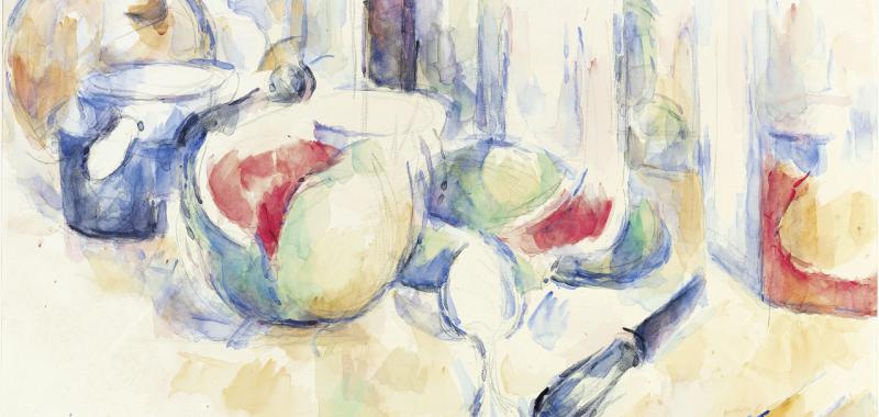 Still Life with Cut Watermelon (Nature morte avec pastèque entamée)