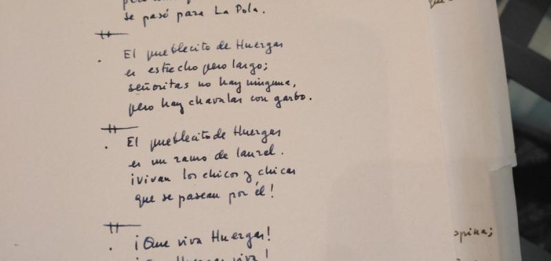 Manuscrito de Camilo José Cela