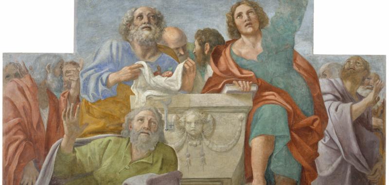 Los Apóstoles alrededor del sepulcro vacío de la Virgen FRANCESCO ALBANI