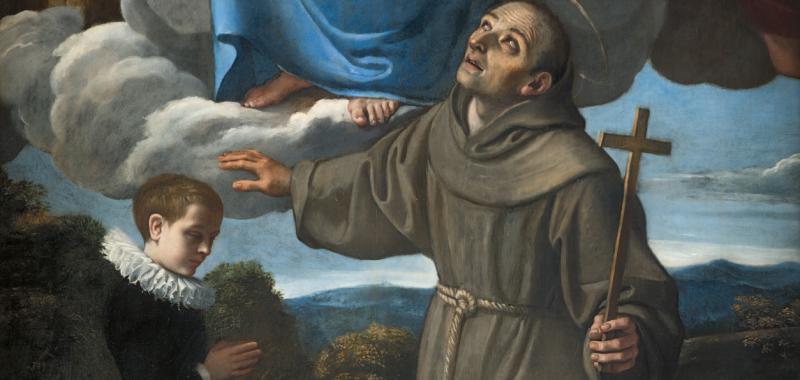 San Diego de Alcalá intercede por Diego Enríquez de Herrera ANNIBALE CARRACCI