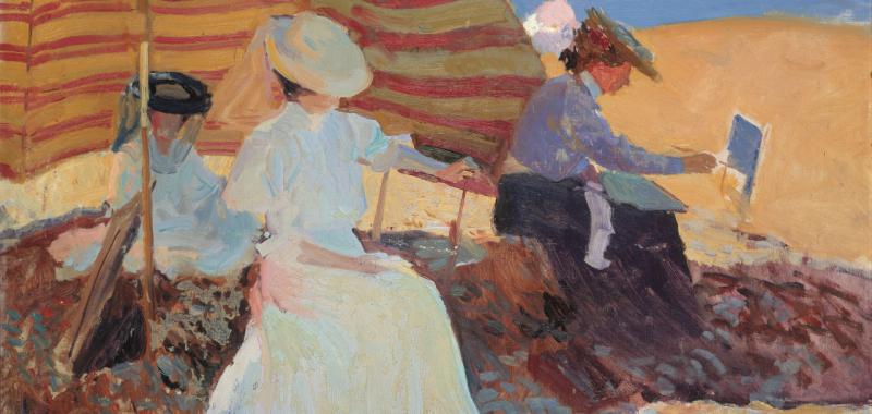 Bajo el toldo, Biarritz, 1906