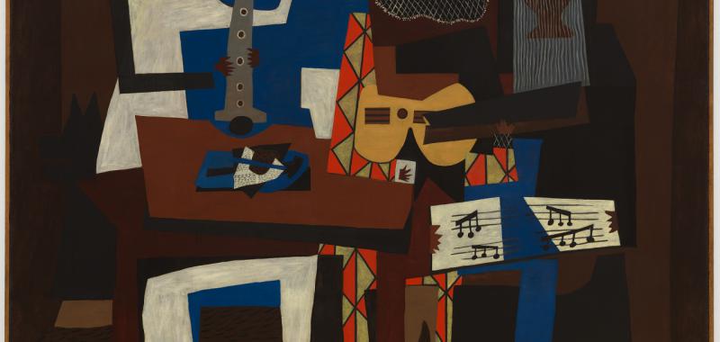 Pablo Picasso. Tres músicos. Fontainebleau, verano de 1921.