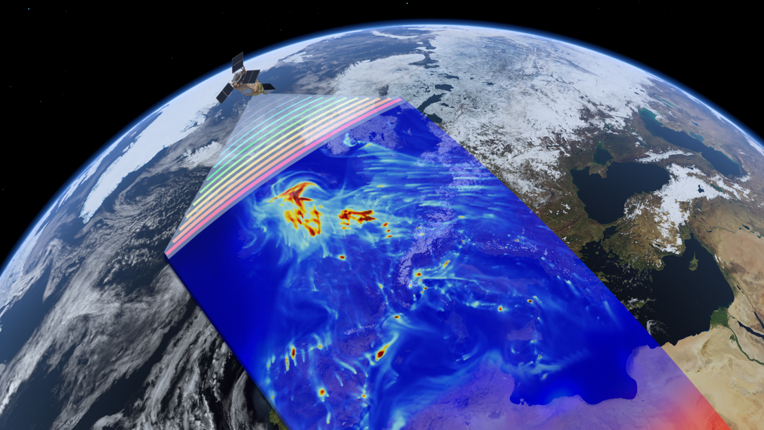El Sentinel-5P ofrecerá datos actualizados y precisos sobre los gases nocivos que están presentes en la atmósfera terrestre. | ESA