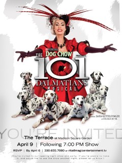 Cartel de 101 Dálmatas en Nueva York.