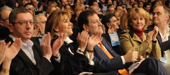 Gallardón, De Cospedal, Rajoy, Aguirre y González Pons. (Manuel Engo)