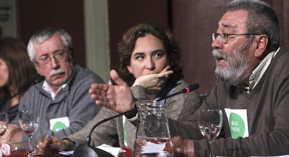 Toxo, Colau y Méndez. Efe