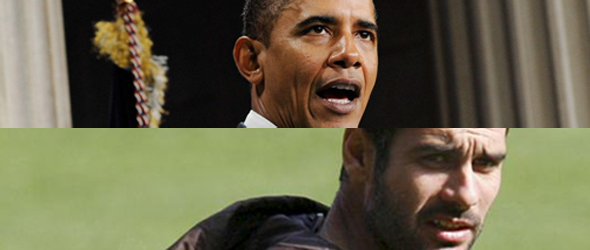 Barack Obama y Pep Guardiola (Efe)