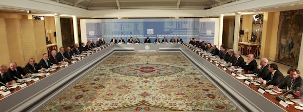 Reunión en La Moncloa de 44 empresarios con el presidente del Gobierno (Efe)