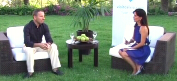 Momento de la entrevista con Carlos Delgado