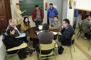 Reunión semanal de la Asociación de Parados de Pinto. Foto: Manuel Engo