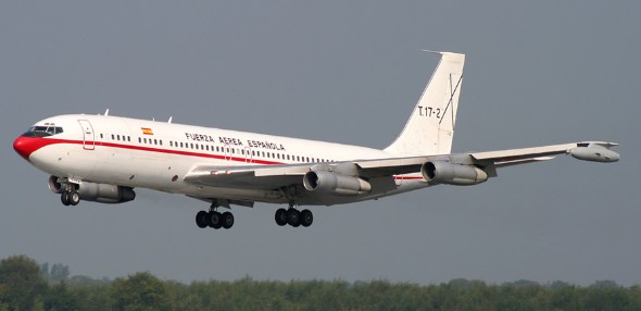 Avión boeing 707 similar al utilizado para viajar por Aznar