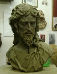 Busto de Cristo realizado por Jaime Babío. Cristina Carbón