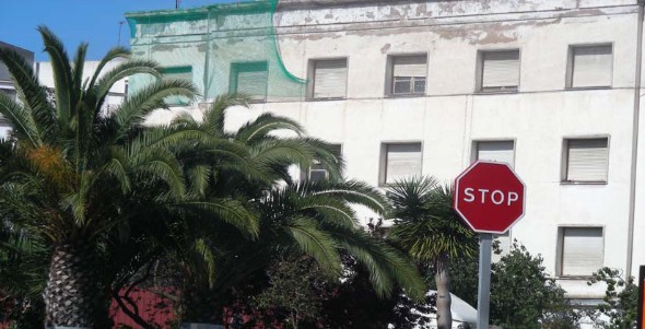 Situación de la casa-cuartel de Cádiz.