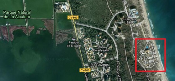 La urbanización La Casbah, afectada por el deslinde.