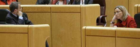 Carme Chacón, en el Senado. Efe