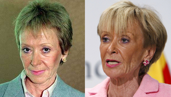 María Teresa Fernández de la Vega, vicepresidenta del Gobierno, antes y después