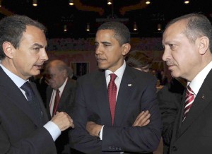 Zapatero, Obama y Erdogan