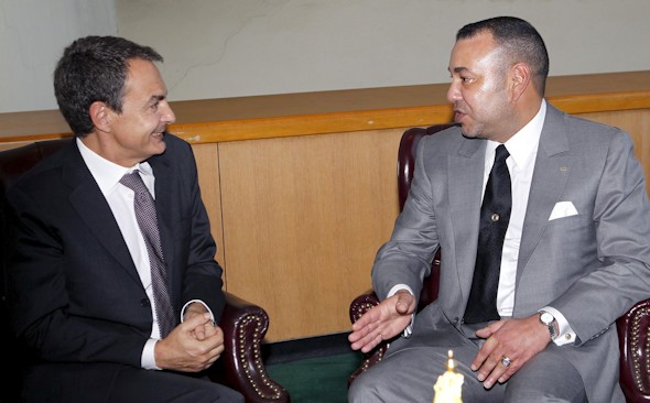 El presidente del Gobierno, José Luis Rodríguez Zapatero y el rey de Marruecos, Mohamed VI
