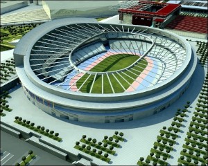 Reconstrucción del estadio olímpico.