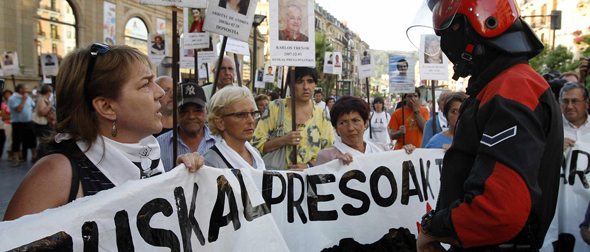 Manifestación de Etxerat prohibida por la Audiencia Nacional. EFE