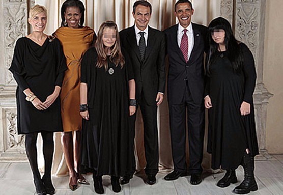 Los Obama junto a los Zapatero