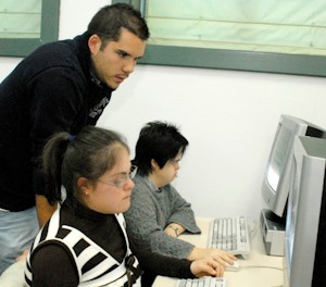 Alumnos en la Fundación Síndrome de Down de Madrid.