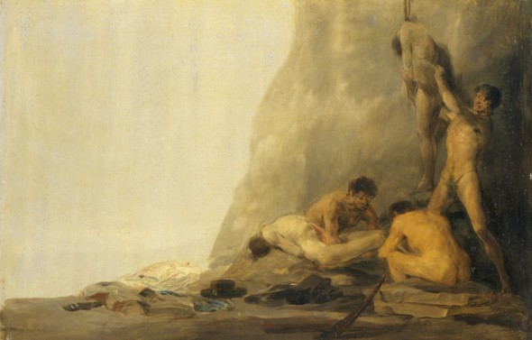 Caníbales contemplando cadáveres, Goya