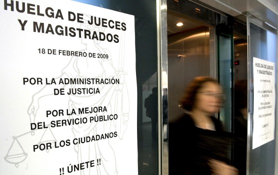 Huelga de jueces del pasado mes de febrero. Efe