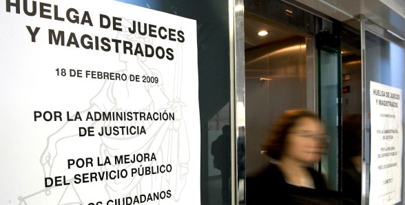 Imagen de la huelga de jueces el pasado 18 de febrero.