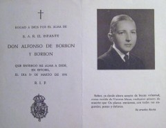 El infante Alfonso de Borbón y Borbón.