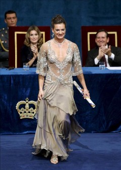 Isinbayeva, durante la ceremonia de entrega de los Premios Príncipe de Asturias. (Efe)