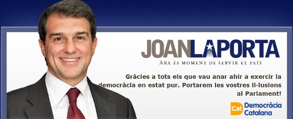 Web de la candidatura de Joan Laporta.