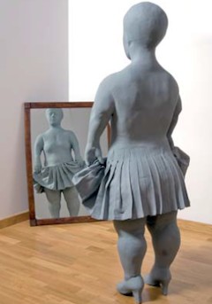 Sara en el espejo, de Juan Muñoz (Foto: Lázaro Galdiano)