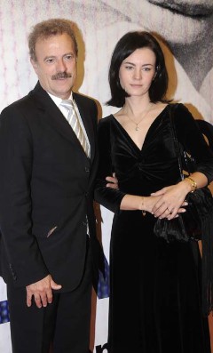 Manuel Campo Vidal junto a Augusta Lazarov, mujer del realizador (Foto: Manuel Engo)