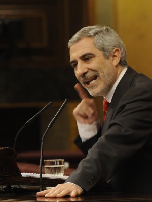 Llamazares, líder de IU en el Congreso. Manuel Engo
