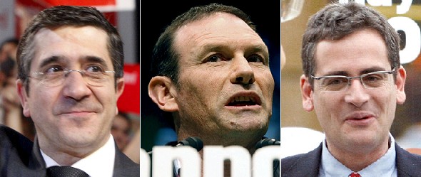 López (PSE), Ibarreche (PNV) y Basagoiti (PP). Efe