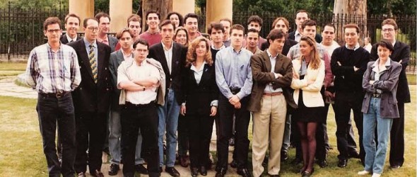 Imagen en la que se puede ver a unos jóvenes Antonio Basagoiti, Iñaki Oyarzábal, Arantza Quiroga y Miguel Ángel Blanco, entre otros.