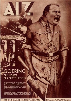 Heartfield muestra a un nazi como a un carnicero. Fotografía facilitada por el IVAM