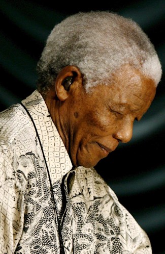 Nelson Mandela, primer presidente democrático de Sudáfrica.