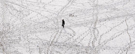 Temporal en la Ciudadela de Pamplona. Efe