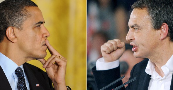 Barack Obama y José Luis Rodríguez Zapatero.