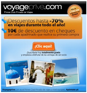 Oferta de viajes.
