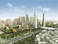 Vista aérea de la nueva Gare Nord Europe. Atelier Christian de Portzamparc.