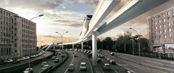 Vista aérea de la nueva Gare Nord Europe. Atelier Christian de Portzamparc.