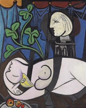 Desnudo, hojas verdes y busto, de Pablo Picasso.