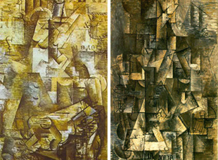 La portuguesa, de Braque (i) y Mujer con guitarra (Ma Jolie), de Picasso (d)