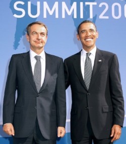 El presidente del Gobierno, José Luis Rodríguez Zapatero, junto al presidente de EEUU, Barack Obama. EFE