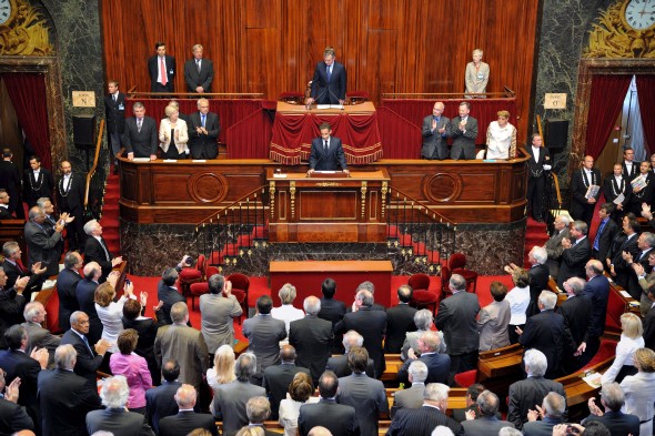Sarkozy, en Versalles. Efe