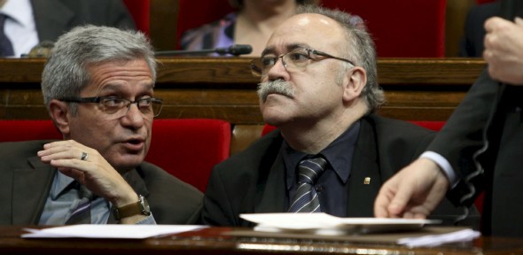 Joan Saura y Josep Lluis Carod Rovira. Efe